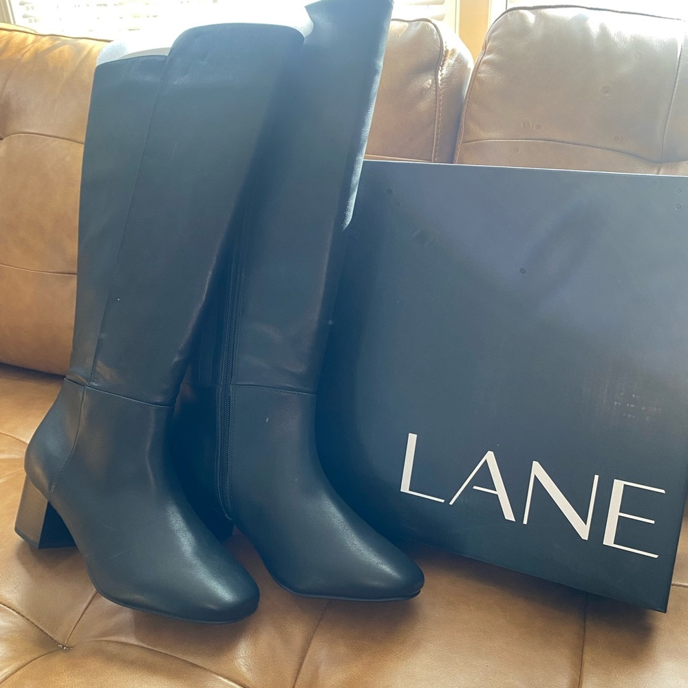 New in the box wide calf boots